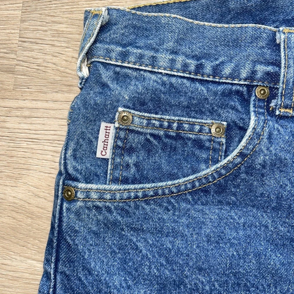 Vintage Carhartt B17 DST Jeans Mens 34x30 Relaxed Fit Blue Denim Y2K